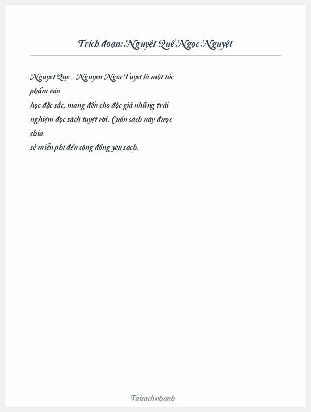 Trích đoạn Nguyệt Quế Ngọc Nguyệt