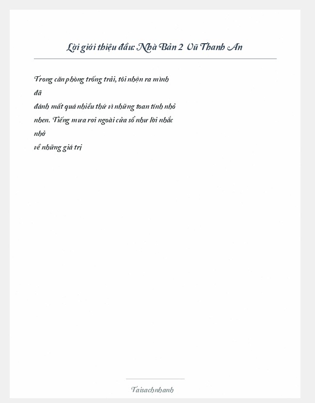 Trích đoạn Nhà Bản 2 Vũ Thanh An