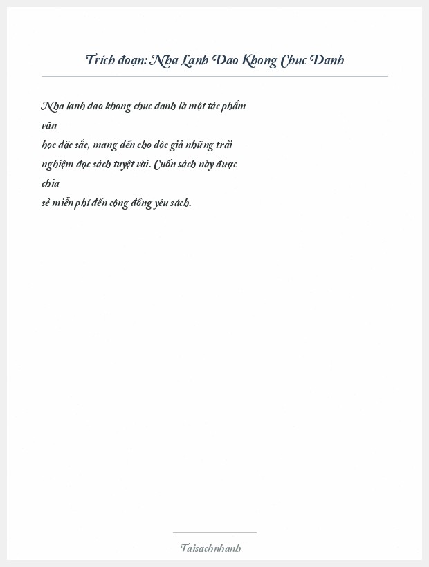 Trích đoạn Nha Lanh Dao Khong Chuc Danh