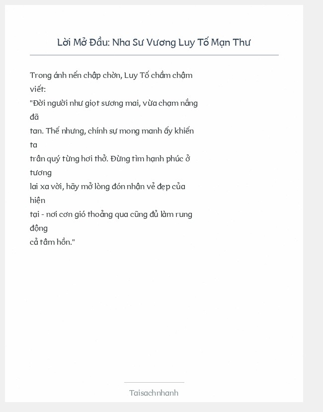 Trích đoạn Nha Sư Vương Luy Tố Mạn Thư