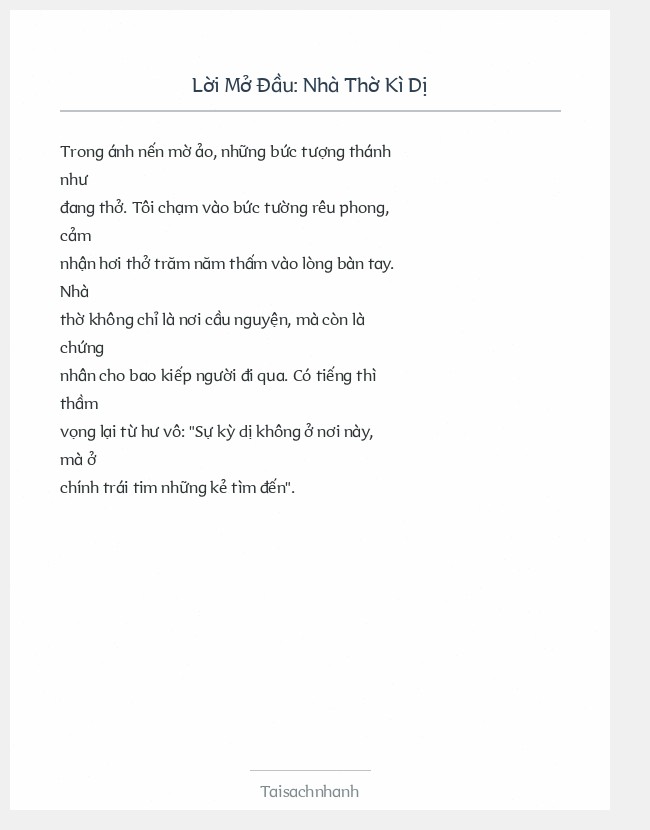 Trích đoạn Nhà Thờ Kì Dị