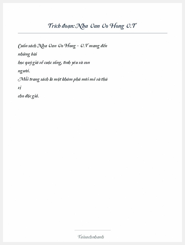Trích đoạn Nha Van Vo Hong V.T