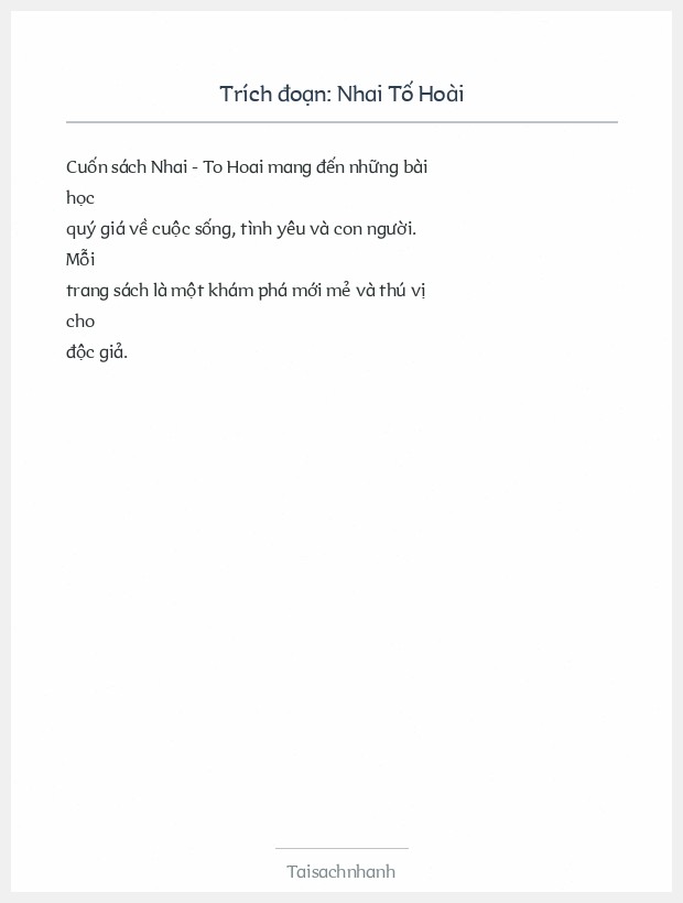 Trích đoạn Nhai Tố Hoài