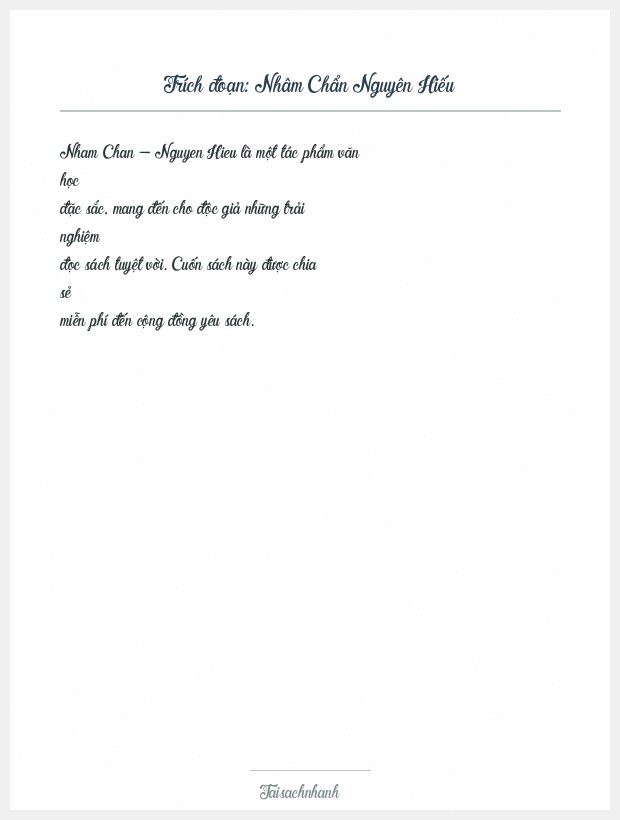 Trích đoạn Nhâm Chẩn Nguyên Hiếu