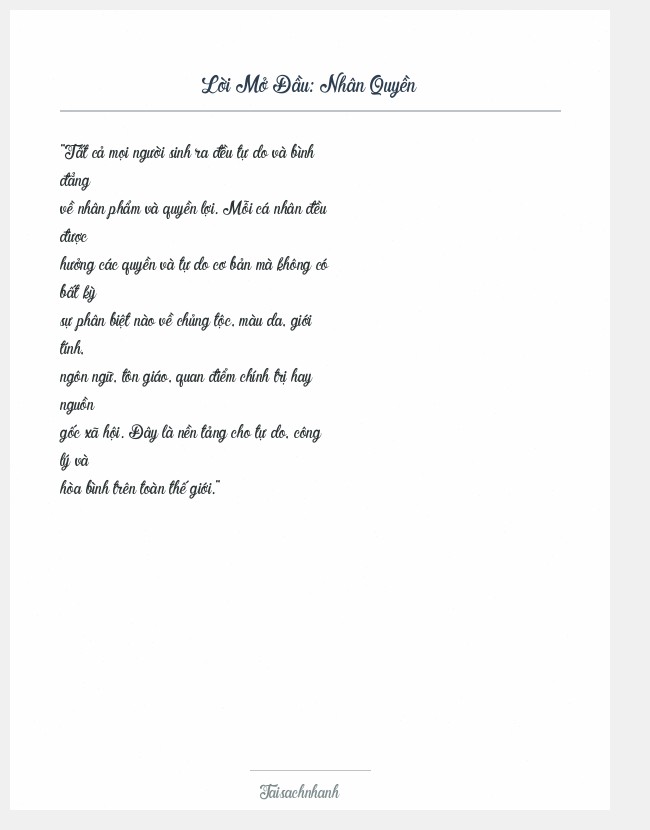 Trích đoạn Nhân Quyền