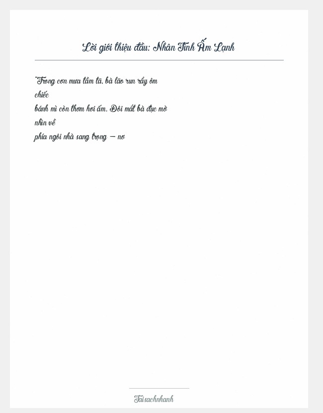 Trích đoạn Nhân Tình Ấm Lạnh