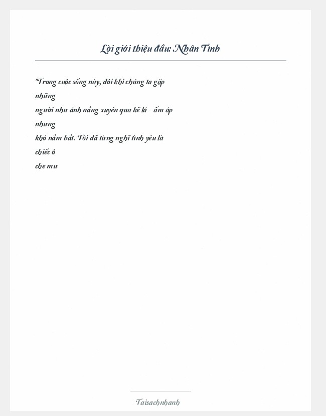 Trích đoạn Nhân Tình