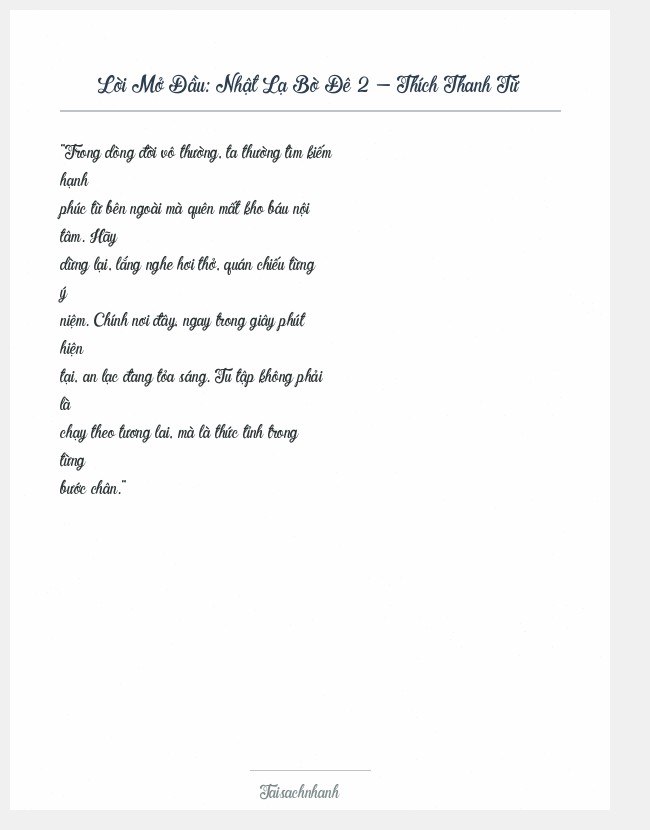 Trích đoạn Nhật Lạ Bờ Đê 2 - Thích Thanh Từ