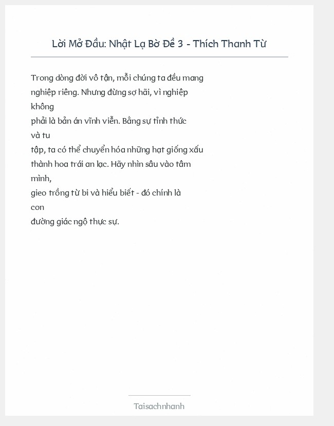 Trích đoạn Nhật Lạ Bờ Đề 3 - Thích Thanh Từ