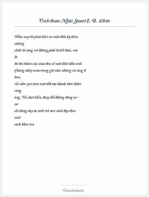 Trích đoạn Nhật Stuart E. B. White