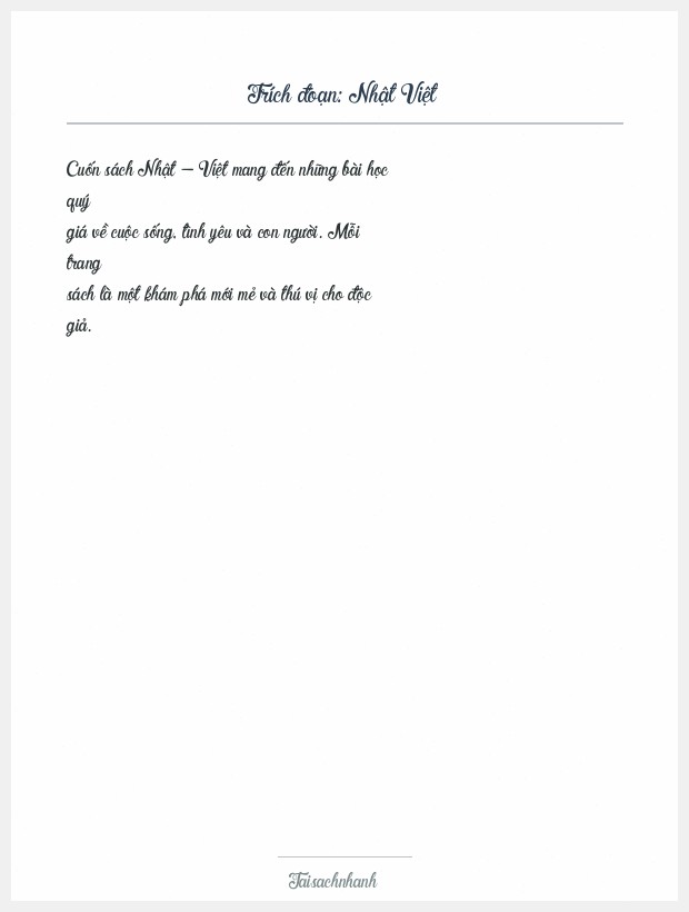 Trích đoạn Nhật Việt