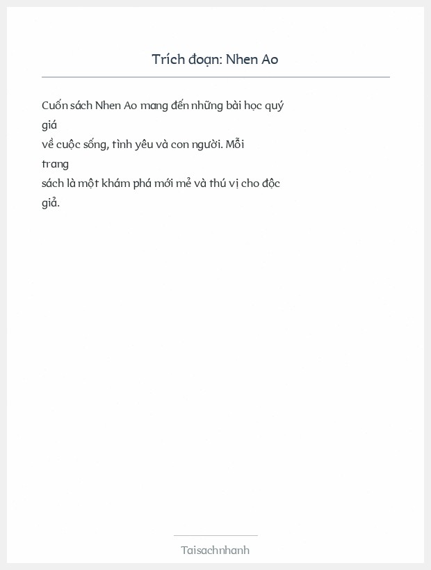 Trích đoạn Nhen Ao