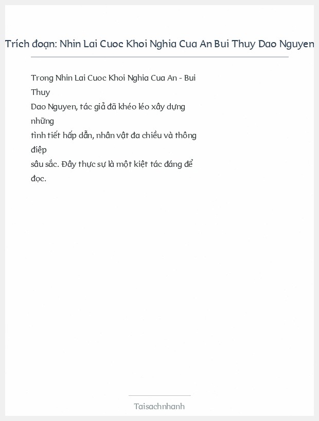 Trích đoạn Nhin Lai Cuoc Khoi Nghia Cua An Bui Thuy Dao Nguyen