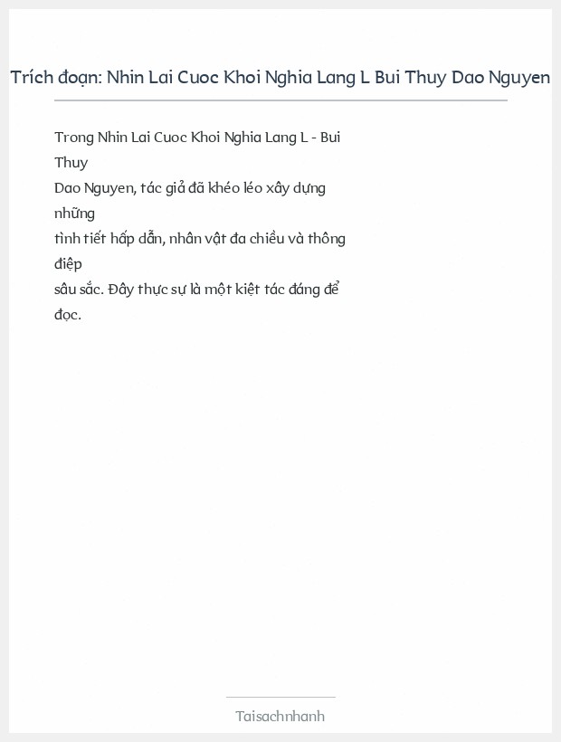 Trích đoạn Nhin Lai Cuoc Khoi Nghia Lang L Bui Thuy Dao Nguyen