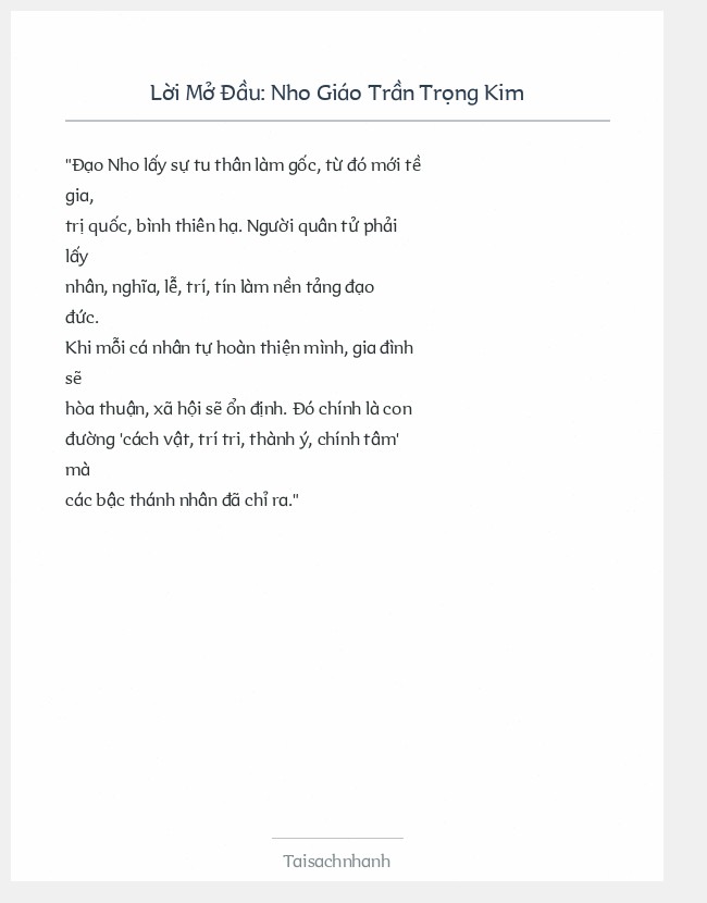 Trích đoạn Nho Giáo Trần Trọng Kim