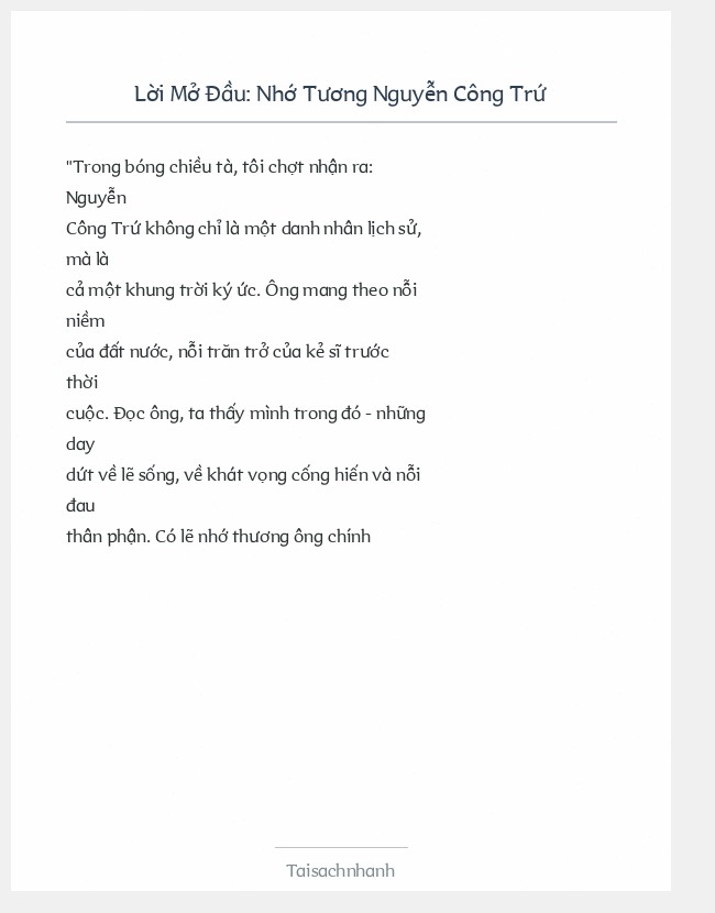 Trích đoạn Nhớ Tương Nguyễn Công Trứ