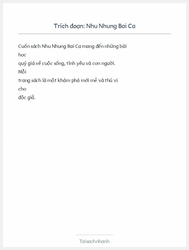 Trích đoạn Nhu Nhung Bai Ca