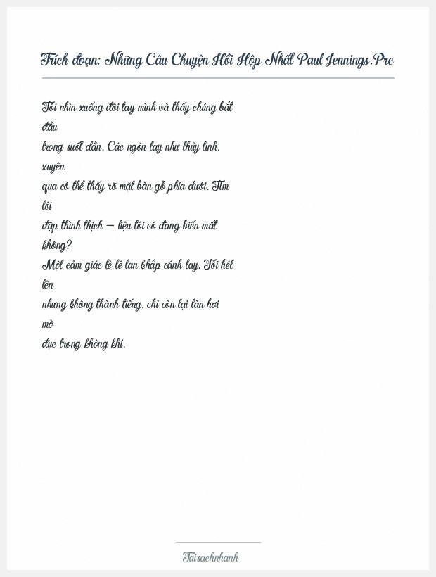 Trích đoạn Những Câu Chuyện Hồi Hộp Nhất Paul Jennings.Prc