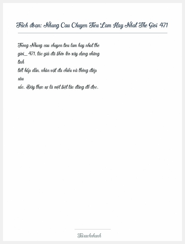 Trích đoạn Nhung Cau Chuyen Tieu Lam Hay Nhat The Gioi 471