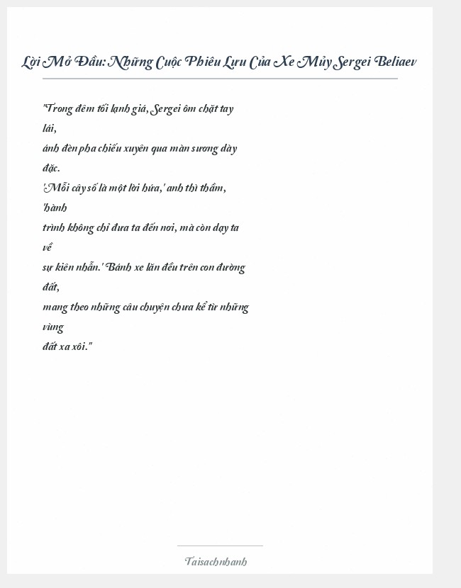 Trích đoạn Những Cuộc Phiêu Lưu Của Xe Mủy Sergei Beliaev