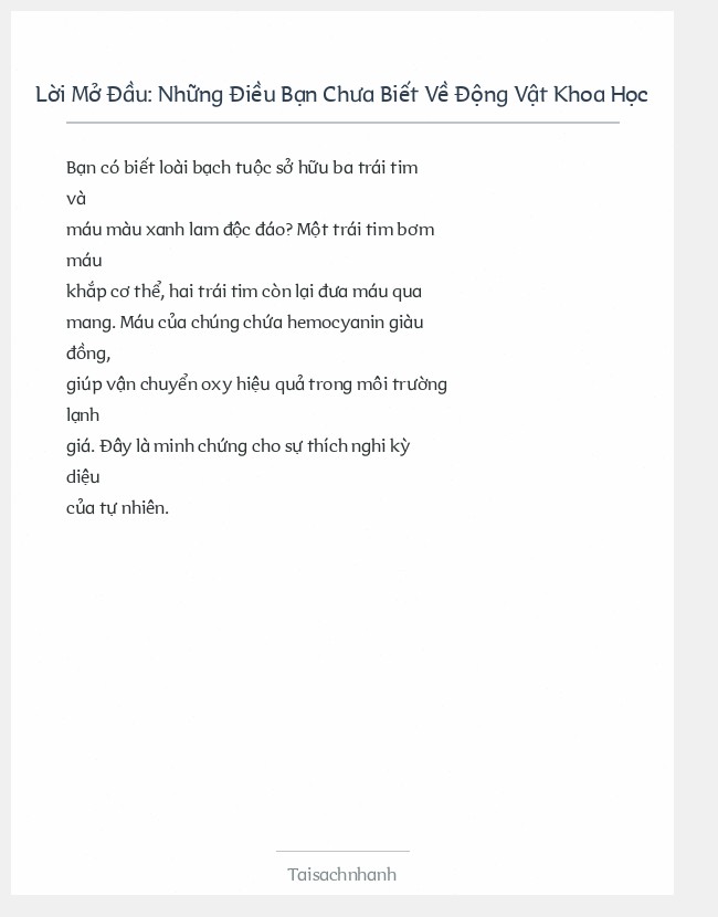 Trích đoạn Những Điều Bạn Chưa Biết Về Động Vật Khoa Học