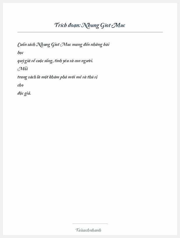 Trích đoạn Nhung Giot Muc