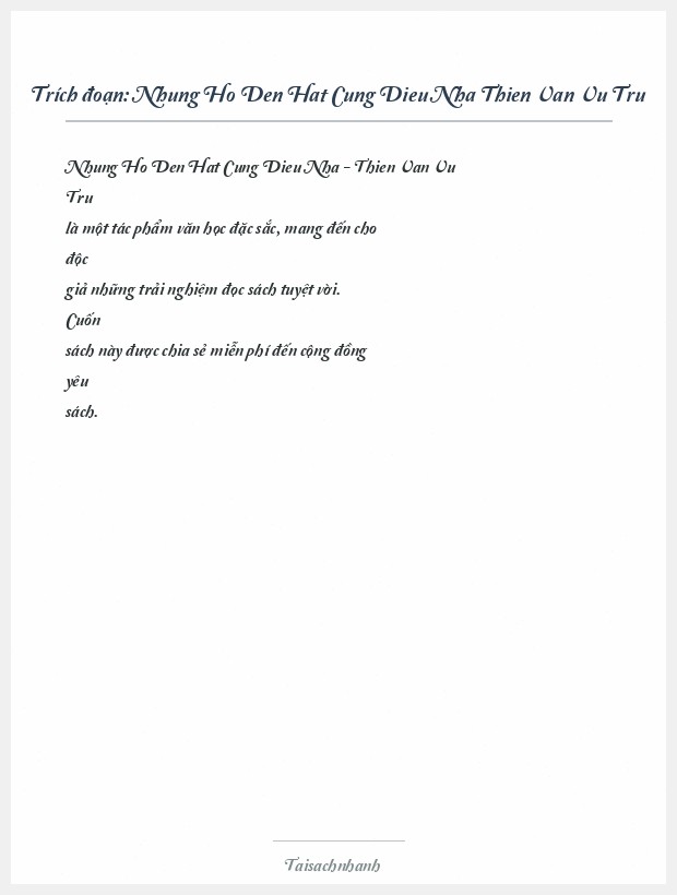 Trích đoạn Nhung Ho Den Hat Cung Dieu Nha Thien Van Vu Tru