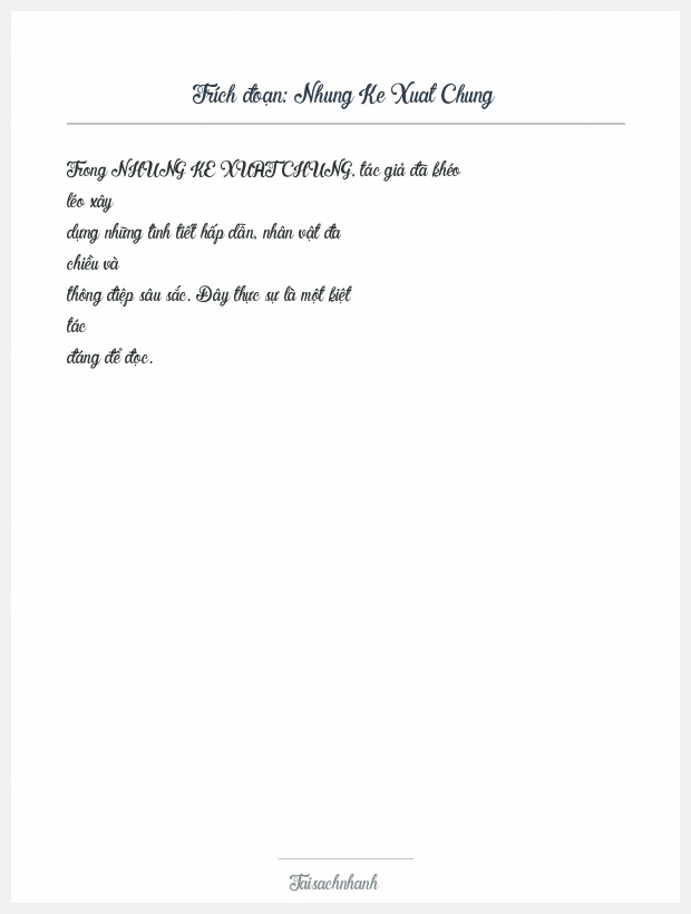 Trích đoạn Nhung Ke Xuat Chung