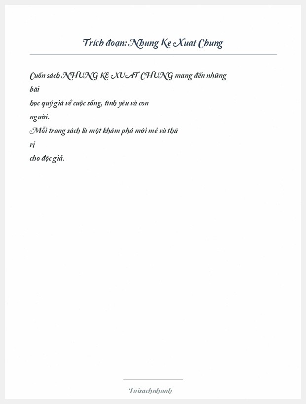 Trích đoạn Nhung Ke Xuat Chung