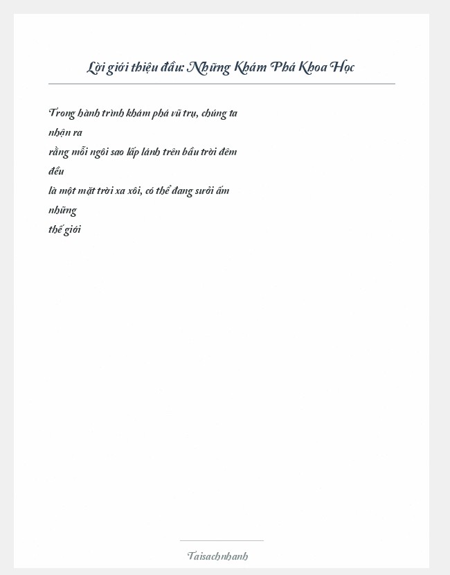 Trích đoạn Những Khám Phá Khoa Học