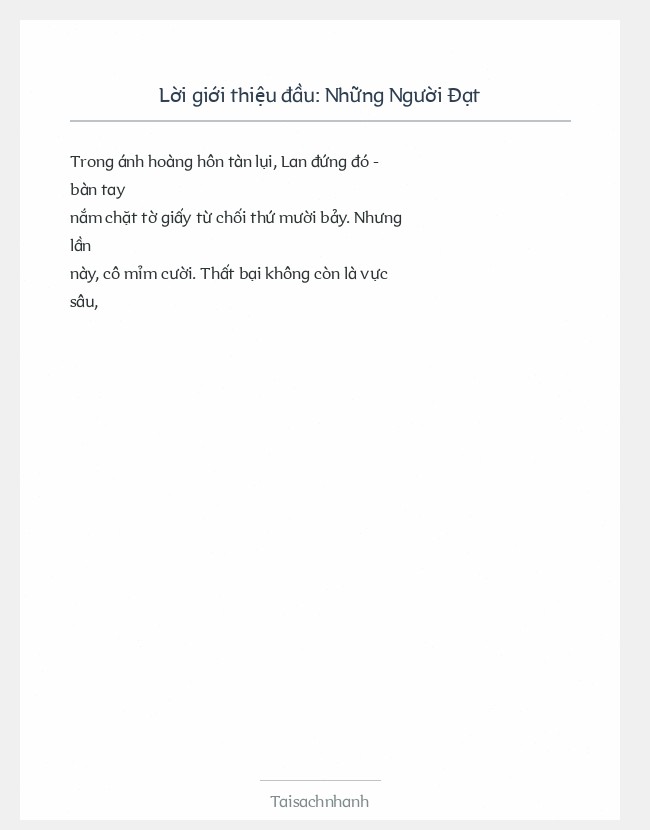 Trích đoạn Những Người Đạt