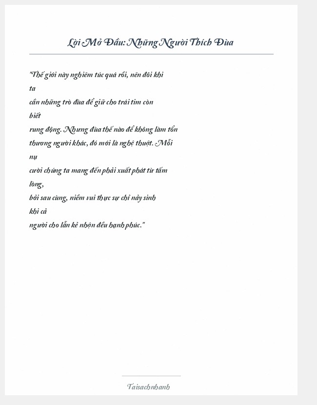 Trích đoạn Những Người Thích Đùa