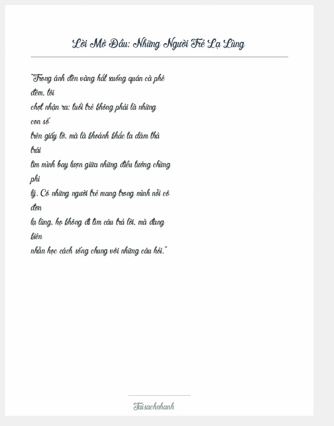 Trích đoạn Những Người Trẻ Lạ Lùng