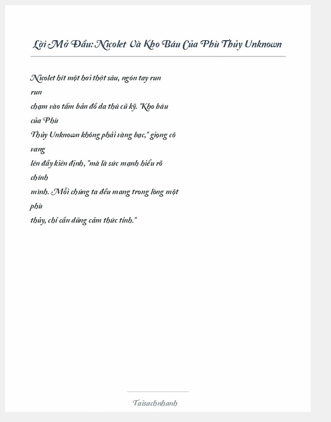 Trích đoạn Nicolet Và Kho Báu Của Phù Thủy Unknown