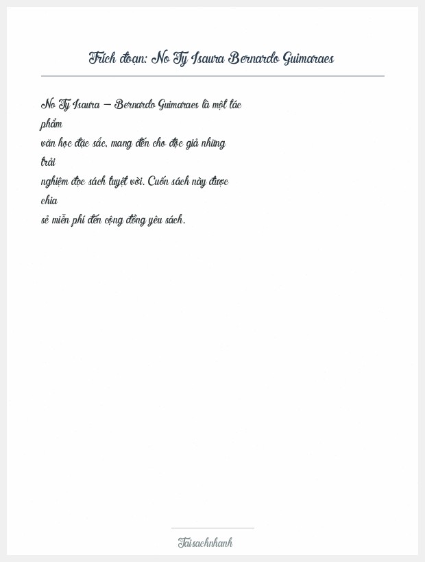 Trích đoạn No Ty Isaura Bernardo Guimaraes