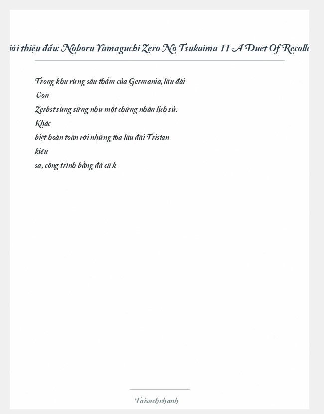 Trích đoạn Noboru Yamaguchi Zero No Tsukaima 11 A Duet Of Recollection