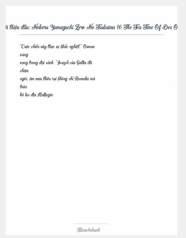 Trích đoạn Noboru Yamaguchi Zero No Tsukaima 16 The Tea Time Of Des Ornieres