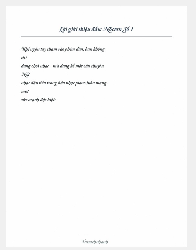 Trích đoạn Nôctơn Số 1