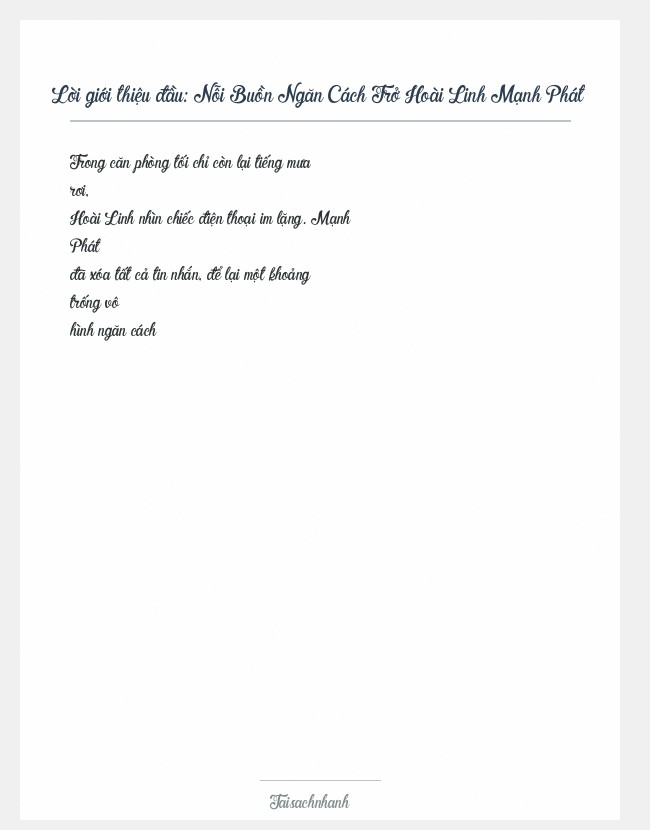 Trích đoạn Nỗi Buồn Ngăn Cách Trở Hoài Linh Mạnh Phát