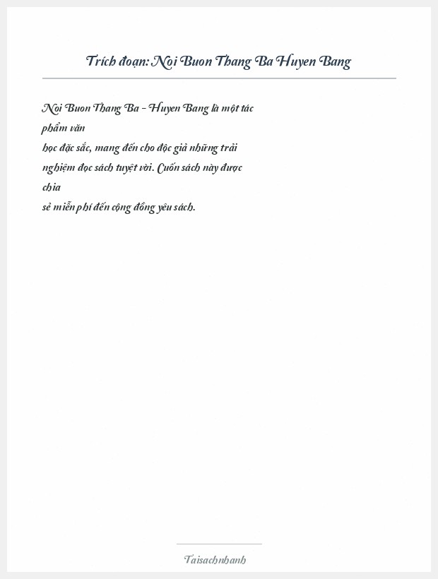 Trích đoạn Noi Buon Thang Ba Huyen Bang