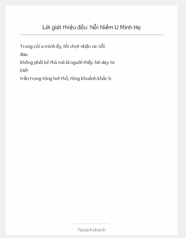 Trích đoạn Nỗi Niềm U Minh Hạ