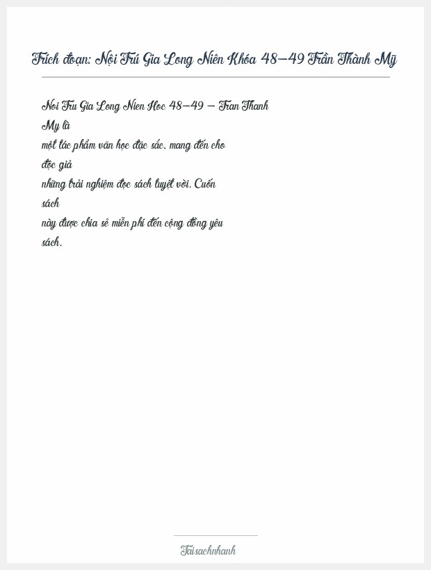 Trích đoạn Nội Trú Gia Long Niên Khóa 48-49 Trần Thành Mỹ