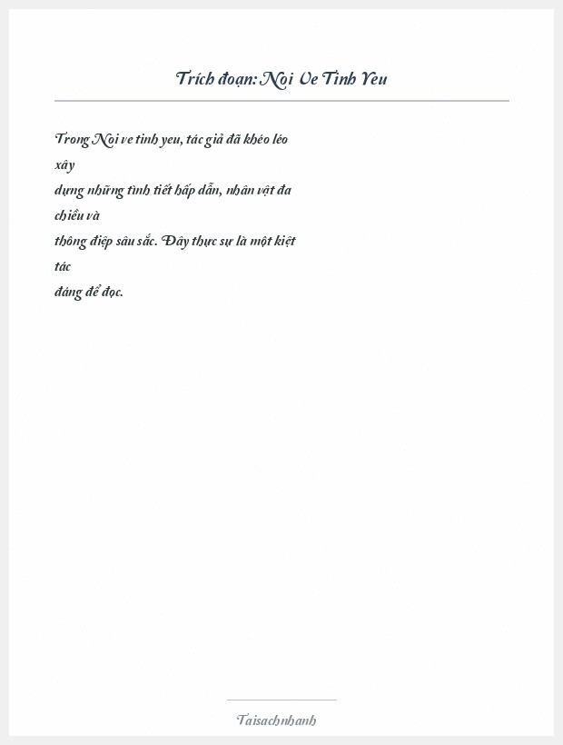Trích đoạn Noi Ve Tinh Yeu