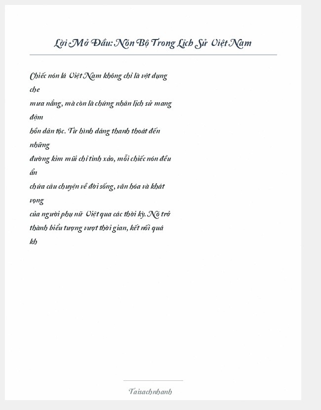 Trích đoạn Nón Bộ Trong Lịch Sử Việt Nam