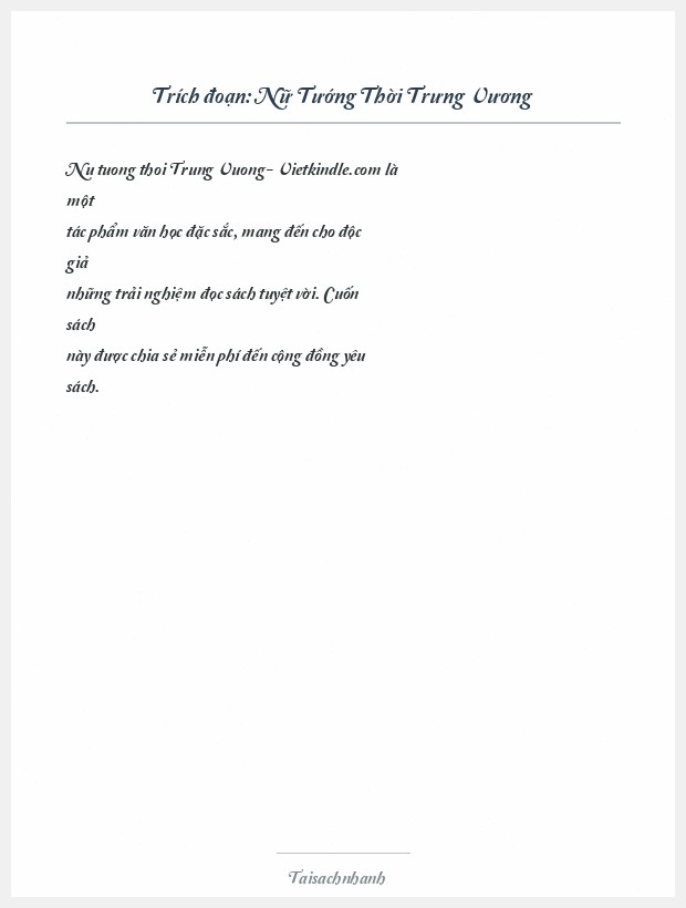 Trích đoạn Nữ Tướng Thời Trưng Vương