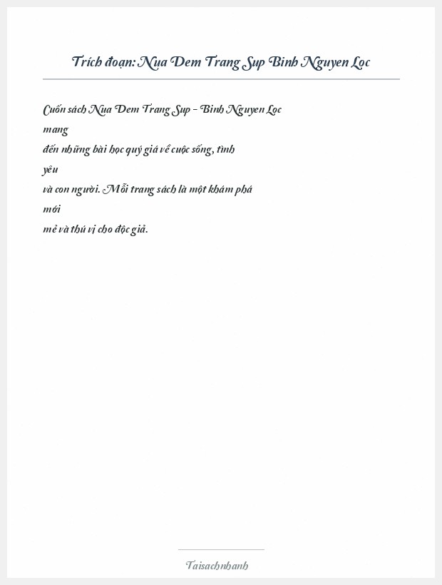 Trích đoạn Nua Dem Trang Sup Binh Nguyen Loc