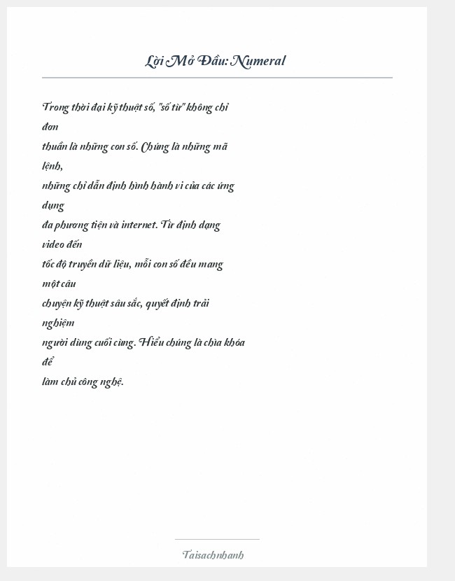 Trích đoạn Numeral