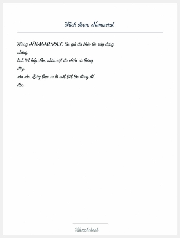 Trích đoạn Nummeral