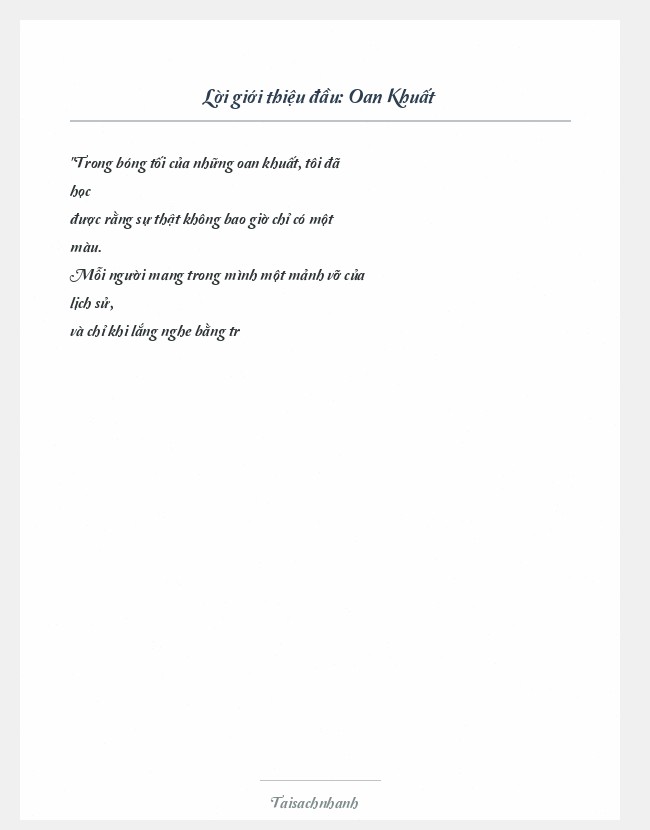 Trích đoạn Oan Khuất