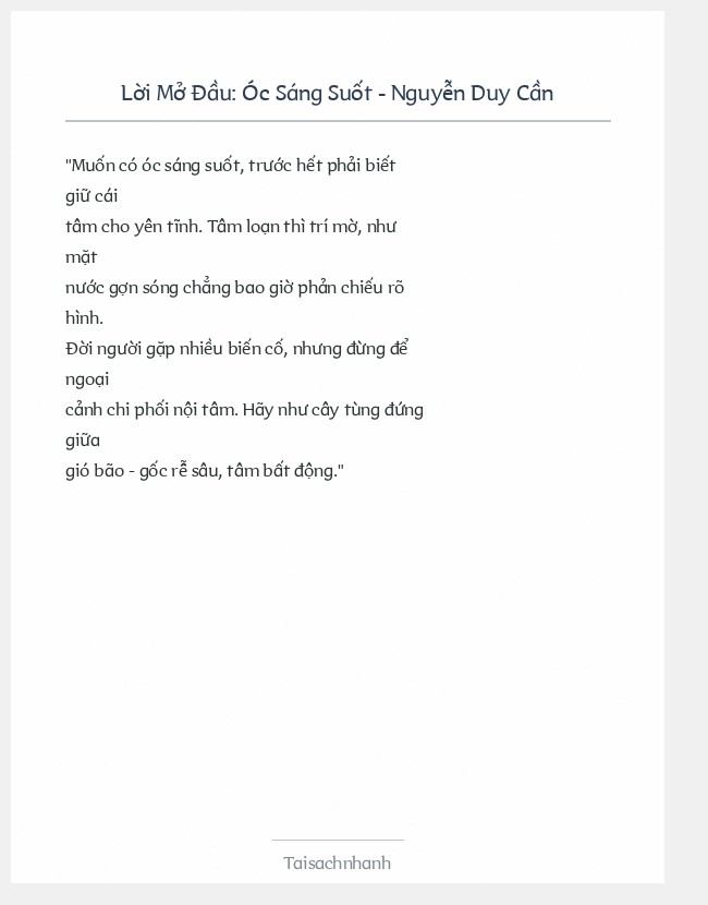 Trích đoạn Óc Sáng Suốt - Nguyễn Duy Cần